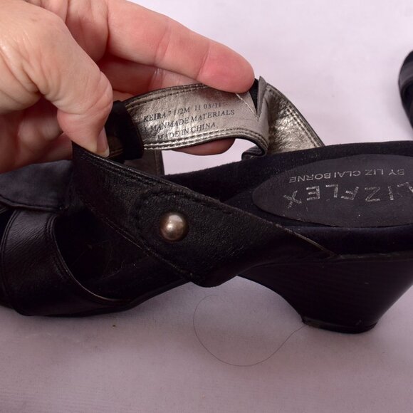 Liz Claiborne Liz Flex Keira Size 7.5 Black Sandal - Picture 6 of 8